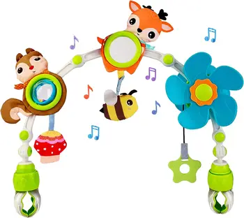 Passeggino Arco Mobile Regolabile Musical Cirb Giocattoli Mobili Attività Versatile Giocattolo Bar per Baby Buttafuori Seggiolino Auto Infantile Giocattoli