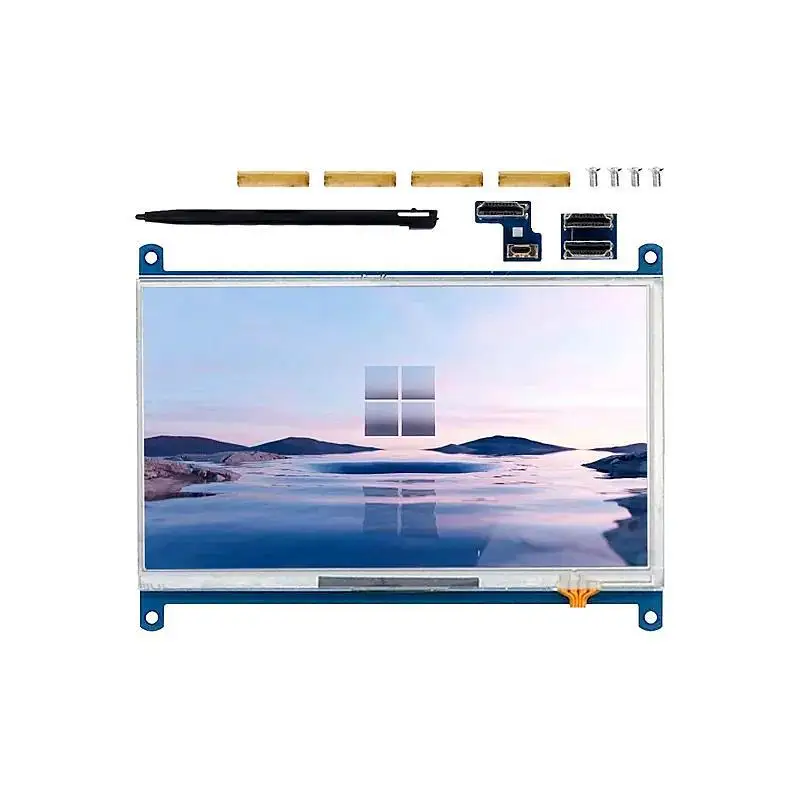 

7 Inch for Raspberry Pi Touch Screen 1024*600 7 Inch IPS Resistance Touch Screen LCD, HDMI Interfac Supports Various Systems