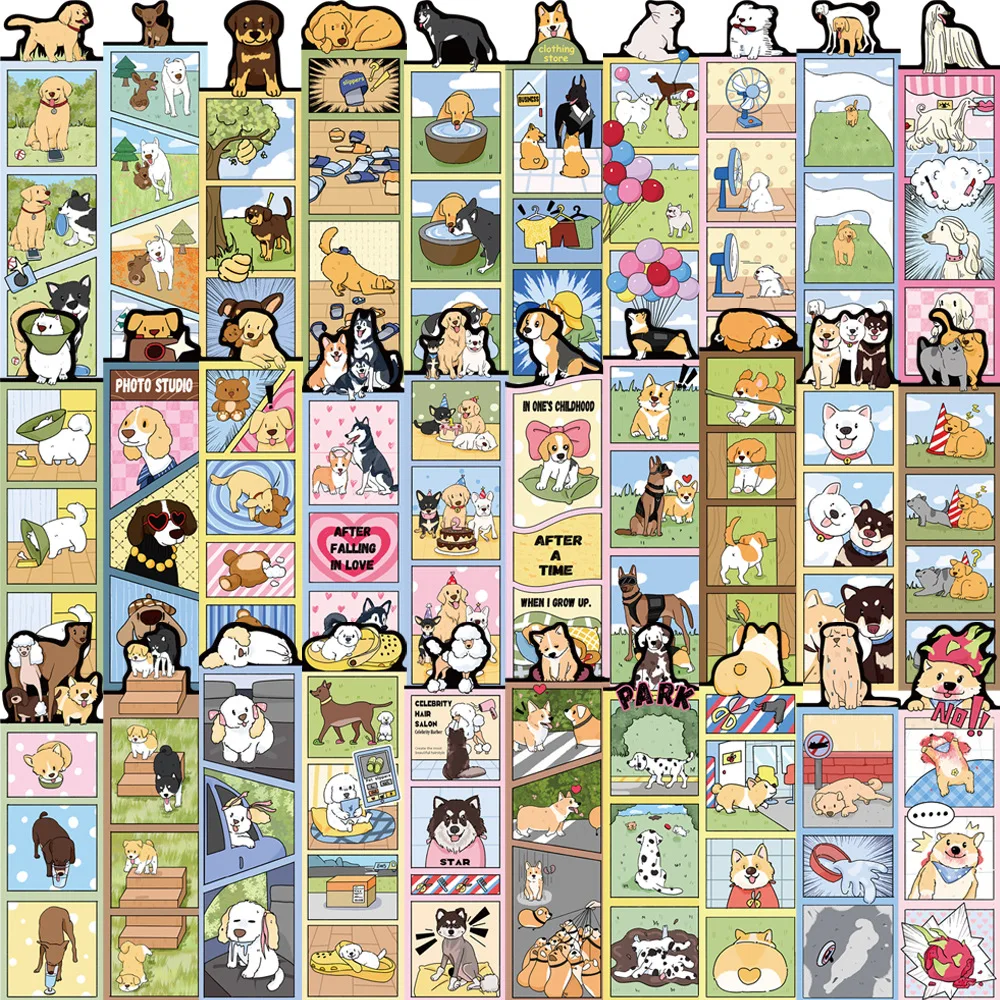 30 Pcs Cartoon Dog World Bookmarks Simple Handheld Creative Reading Paper Bookmarks for DIY