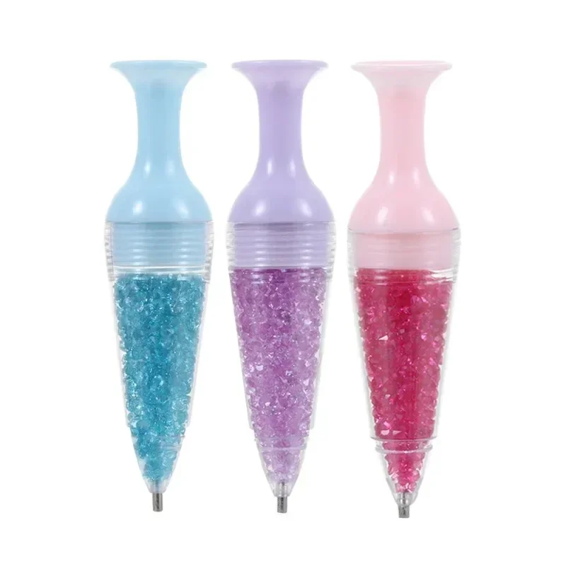 Flower Pot Shape Crystal Point Drill Pen Diamond Painting Tool 5D Diamond Painting Standable  Craft Storage Sewing Accessories
