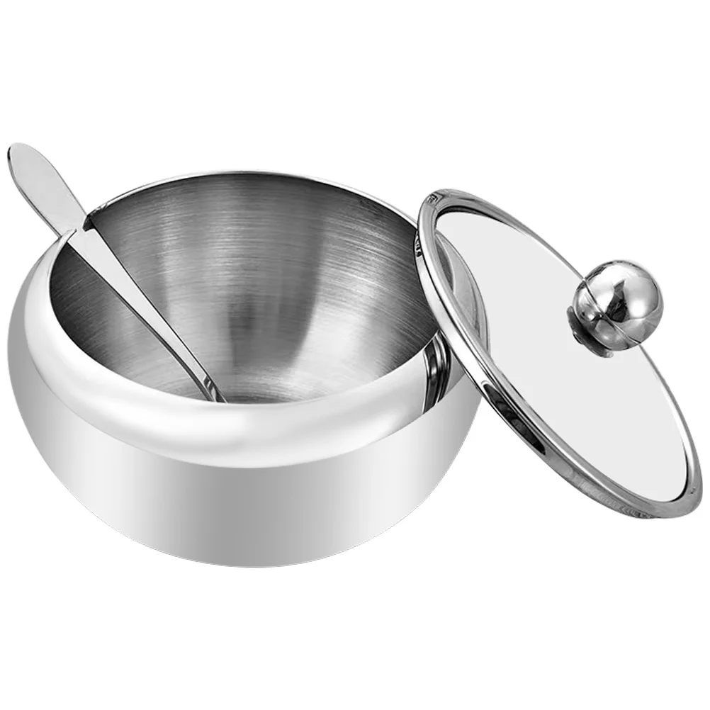 

Salt Shaker Spice Jar Container with Lid Canister Cruet Stainless Steel Seasoning