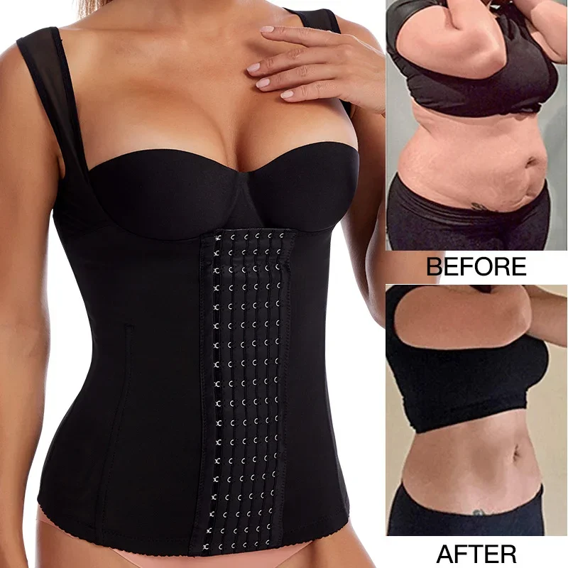 Women Waist Cincher Postpartum Recovery Vest Tummy Control Shapewear Compression Tank Top Corset Shaper