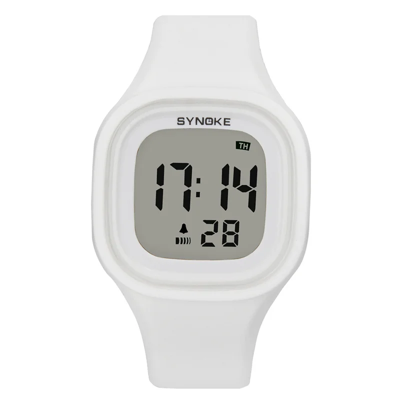 Unisex Digital Sports Watch with Soft Silicone Strap and LED Display
