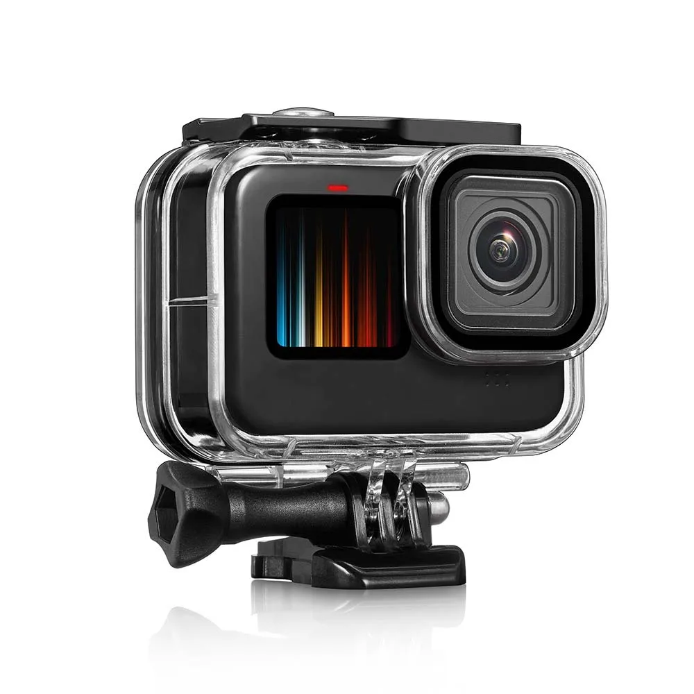 Waterproof Action Camera Case with Anti-Fog Inserts, Tempered Glass Screen Protector, and Floating Hand Grip