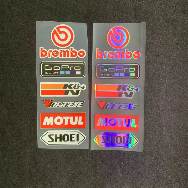 Motorcycle Racing Sponsor Sticker For SHOEI Helmet Cover Scratches Reflective Waterproof Sticker Refit