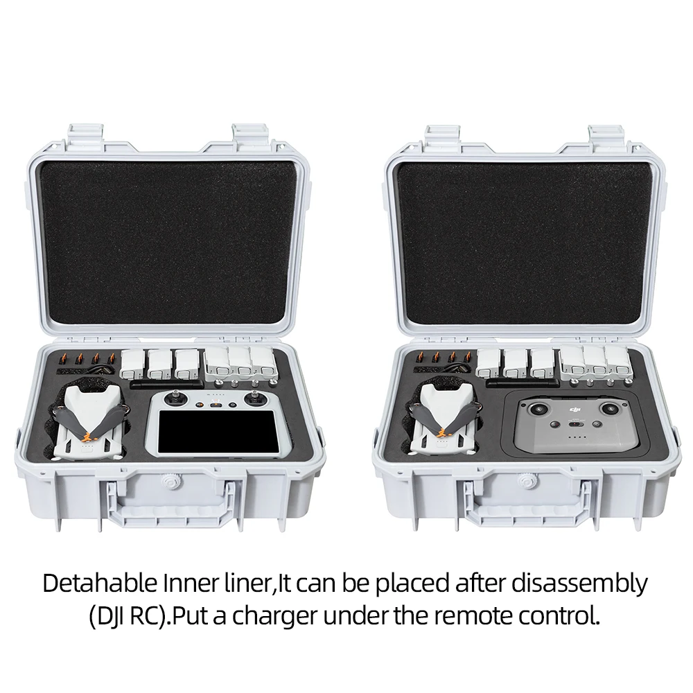 Explosion-Proof Box With Strap for DJI Mini 3/Mini 3 Pro Suitcase Travel Storage Bag for DJI RC-N1 RC Control Drone Accessories drone accessories,drone storage bag,dji case,drone case,handbag case,camera carrying case
