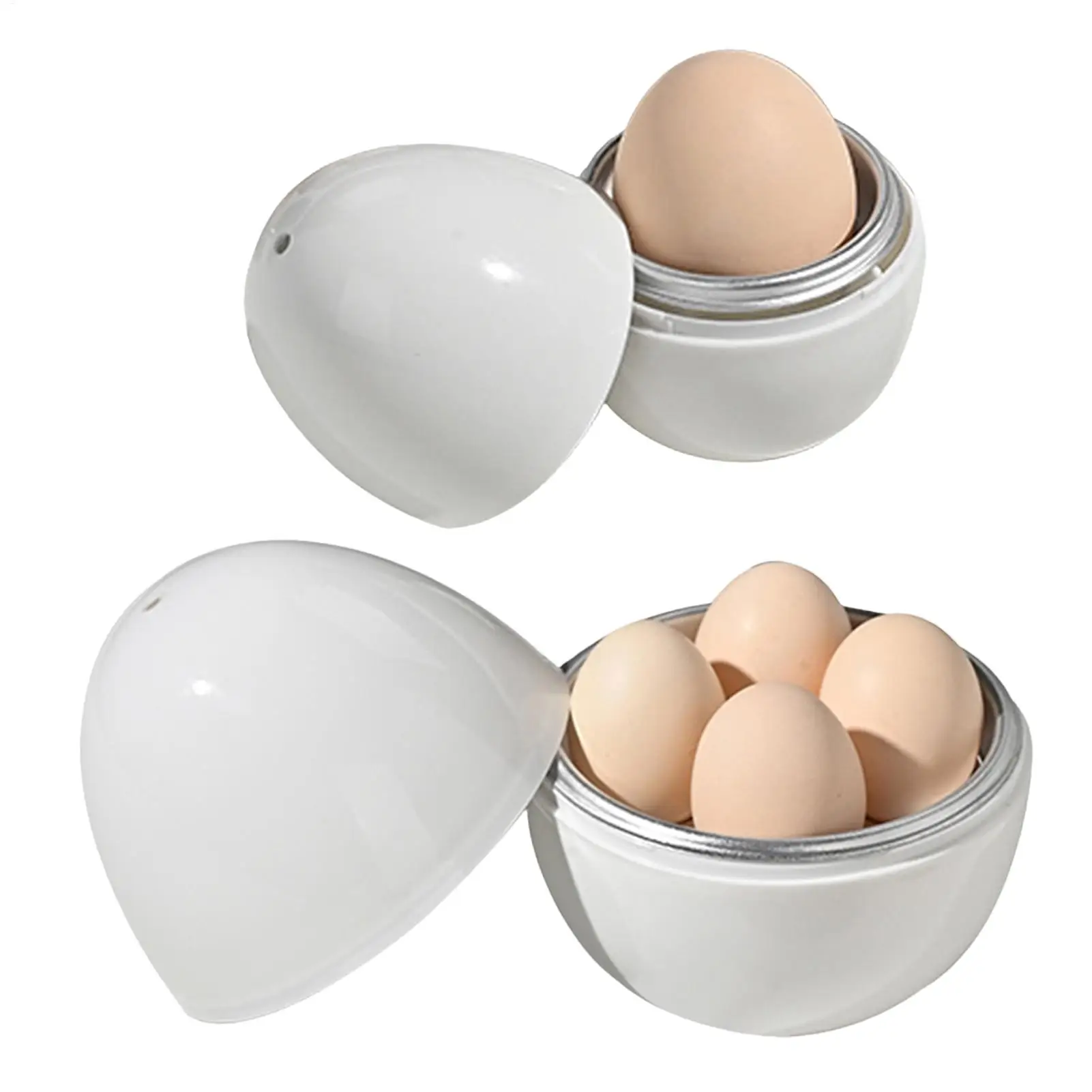 Olla multifuncional para microondas con forma de huevo, 1/4 rejillas, profesional, blanco, para hacer huevos hervidos, v