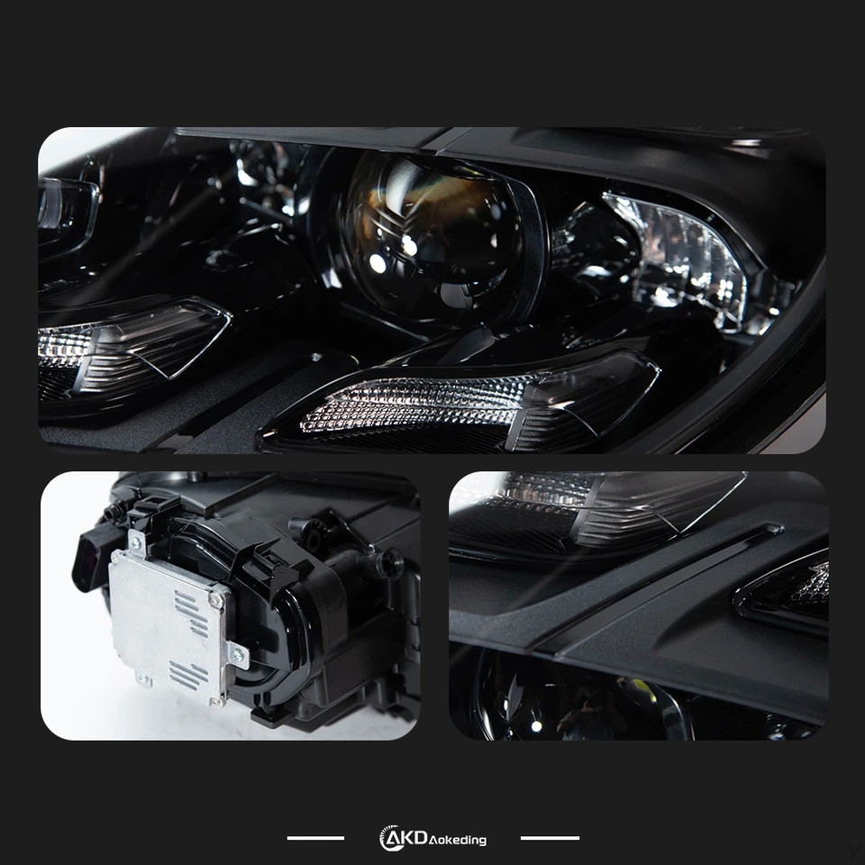 AKD Lampe Ontale Pour Porsche Panamera 970 Phare LED 2010-2013 Phares 970.1 DRL Clignotant Feux De Route Projecteur Oeil D'ange  34