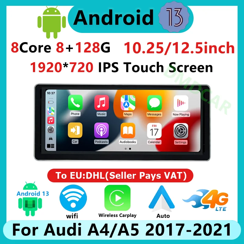 

Factory Price 12.5" Android13 AUTO Apple Carplay For AUDI A4 A5 B8 Car Video Players GPS Navigation Central Multimedia Screen