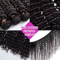 Extensions de cheveux humains bouclés Luvin, 30-34 pouces, ondulations profondes, bruts, 1, 3 ou 4 mèches, non traités, double trame 3