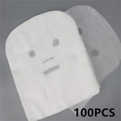100-Pack Soft Disposable Gauze Face Masks - 25x30cm Pure Cotton, Non-Irritating, Highly Absorbent (White)