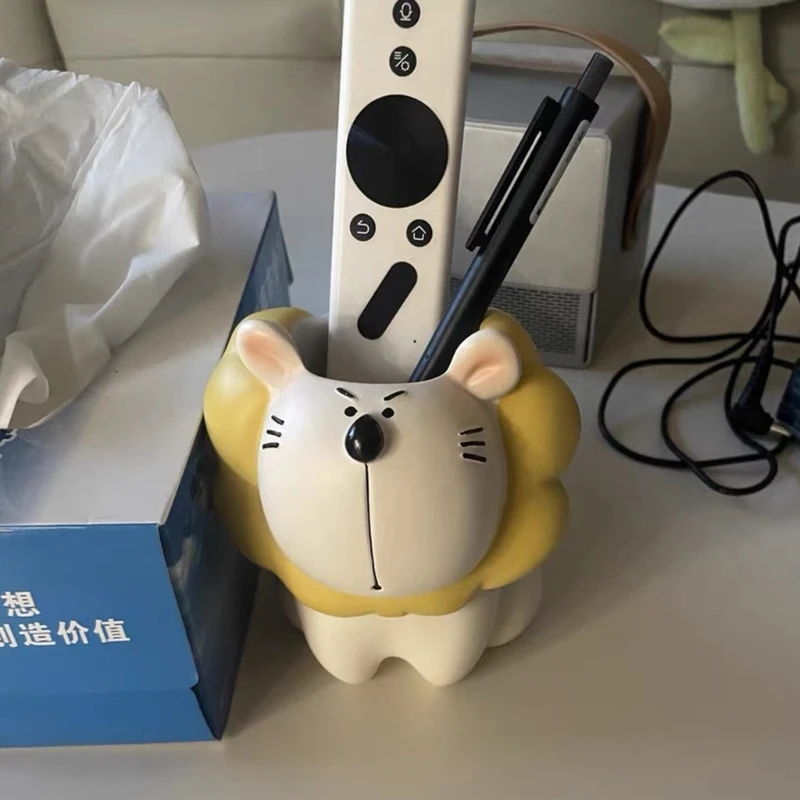 Durable Silicone Mold Lovely Lions Shaped Flower Pots Succulent Planter Pots Mould Pen Holder Moulds Home Decorations C1FC