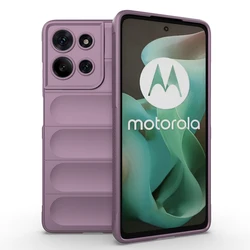 Soft Skin Feeling Flexible Silicone Shockproof Protective Phone Case - Motorola Moto G57 Power (Purple)