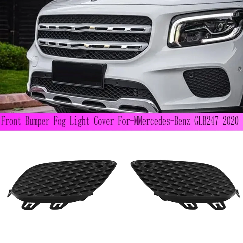 

2PCS Fog Light Grilles Front Bumper Fog Light Frame For-Mercedes-Benz GLB247 2020
