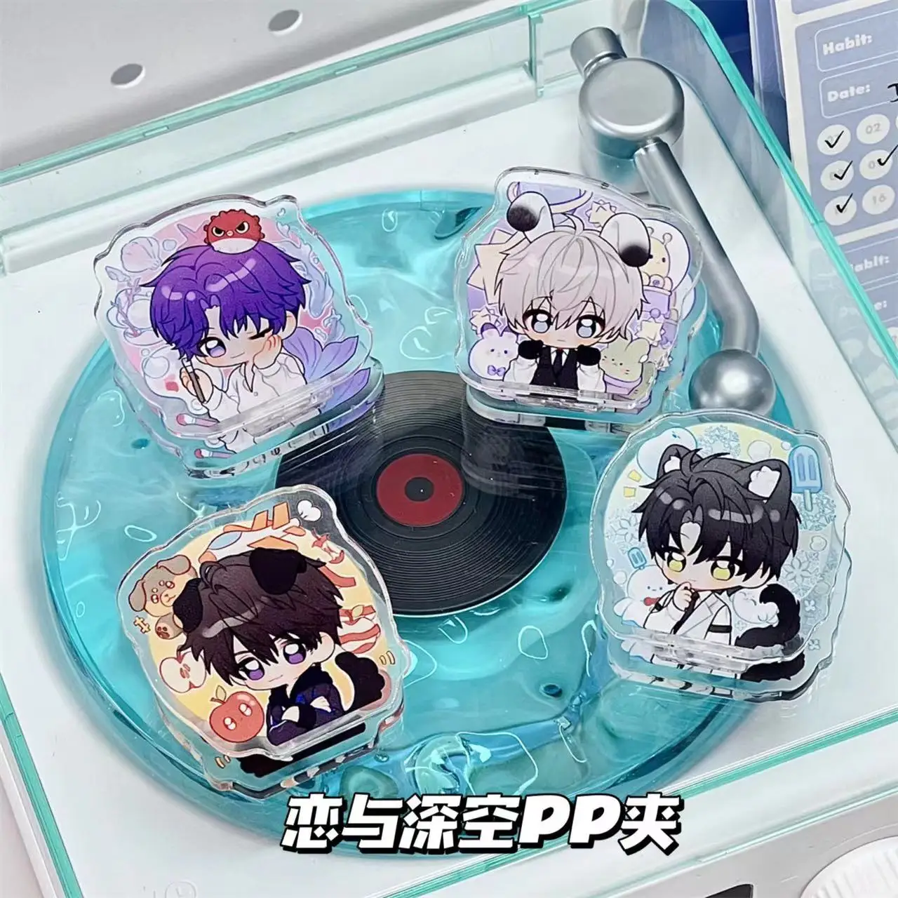 

Anime Love and Deepspace Xavier Zayne Rafayel Cosplay Student Thickened Clamp Multifunctional Storage Note Paper Folder Gift