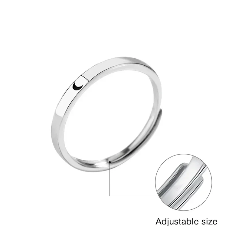 Sun Moon Couple Rings Set Open Adjustable Ring Eachother Lovers Minimalist ring gift Engagement Wedding Rings Bride Jewlery 6
