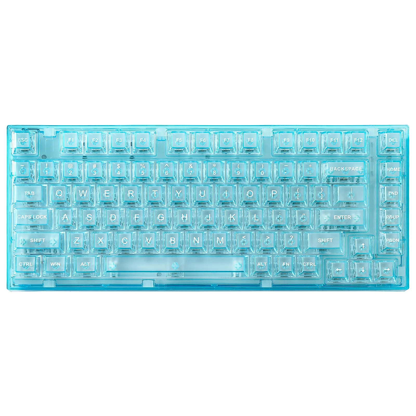 Yunzii-ライトブルーのメカニカルキーボードx75,82キー,ホットスワップ 
