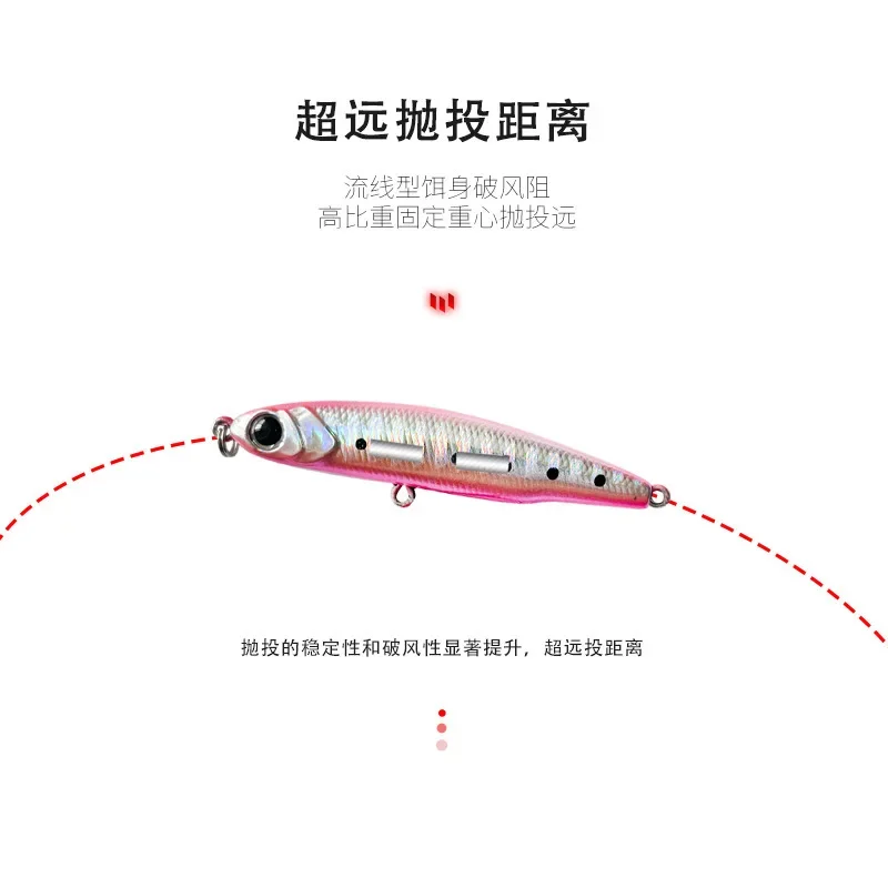 

Luya маленькая белая приманка, маленький карандаш, ультрадлинный броск, полная плавательная приманка, приманка для китайской рыбы с красными глазами
