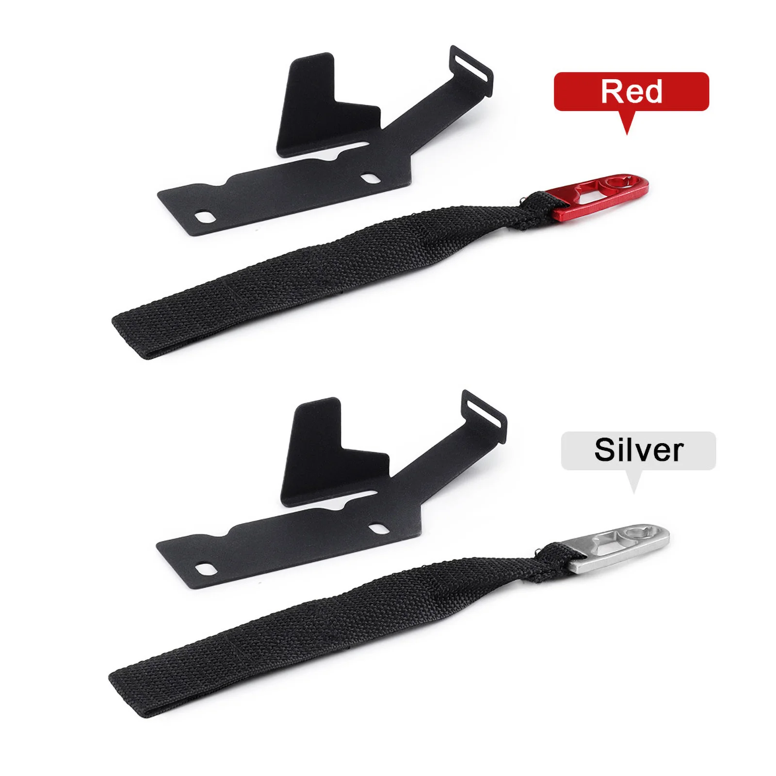 Rear Seat Quick Latch Release Kit Rear Seat Release Belt with Buckle Adjustable Strap for Ford F150 Raptor F250 F350 Red Silver