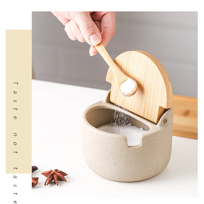 Ceramic Seasoning Jar with Bamboo Lid 5