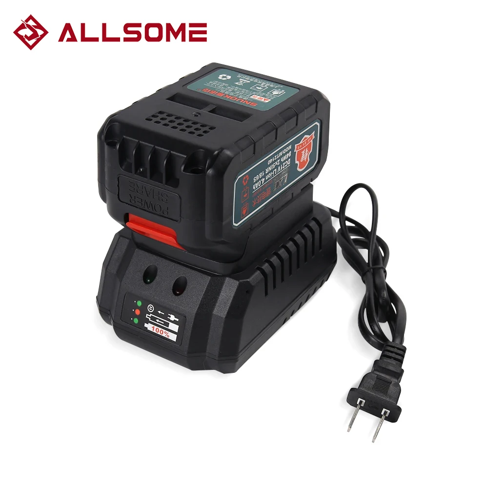 ALLSOME 21V аккумуляторная батарея аккумуляторная дрель пила Отвертка гаечный ключ угловая шлифовальная машина бесщеточный электроинструмент
