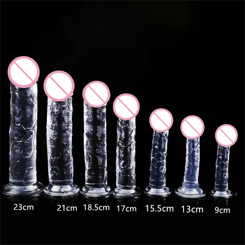 1PC 25cm Sex Toys For Women Men Jelly Realistic Dildos With Super Strong Suction Cup Artificial Penis G-spot Simulation 2# sex toys