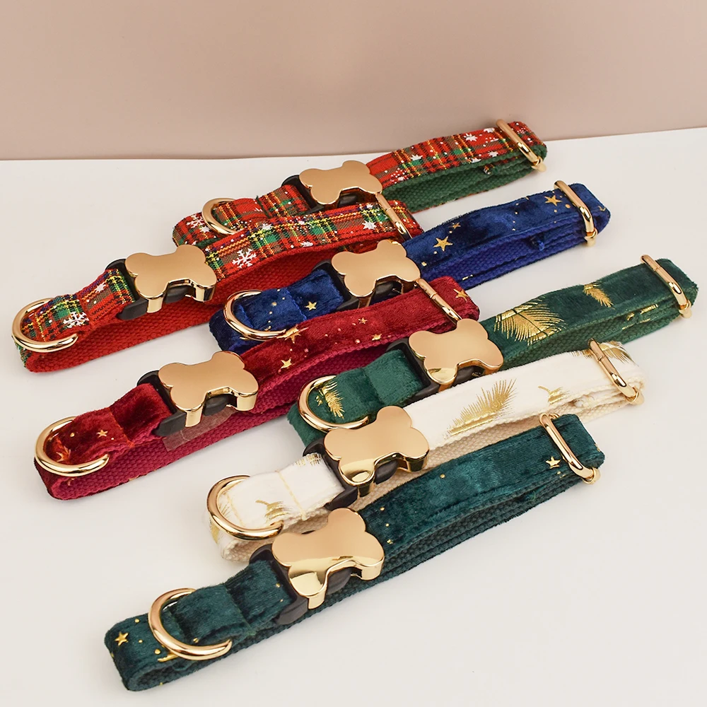 Custom Engraved Durable Dog Collar with Nameplate - Premium Comfort for All Dog Sizes
