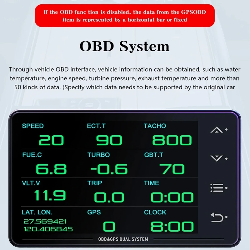 Obd hud ڵ  ӵ  ÷    µ  aos
