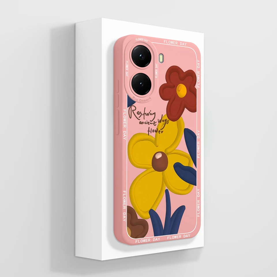Sun Cat Flower Durable Shockproof Non-slip Liquid Soft Phone Case Cover