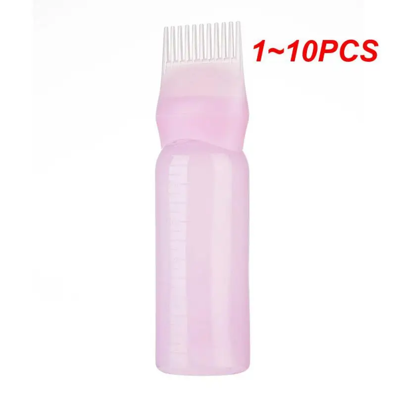 1~10PCS Colors Hair Dye Applicator Brush Bottles Dyeing Shampoo Bottle Oil Comb Hair Dye Bottle Applicator Hair Coloring Styling