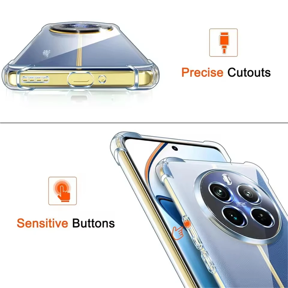 Shockproof Clear Silicone Phone Case with Airbag Protection