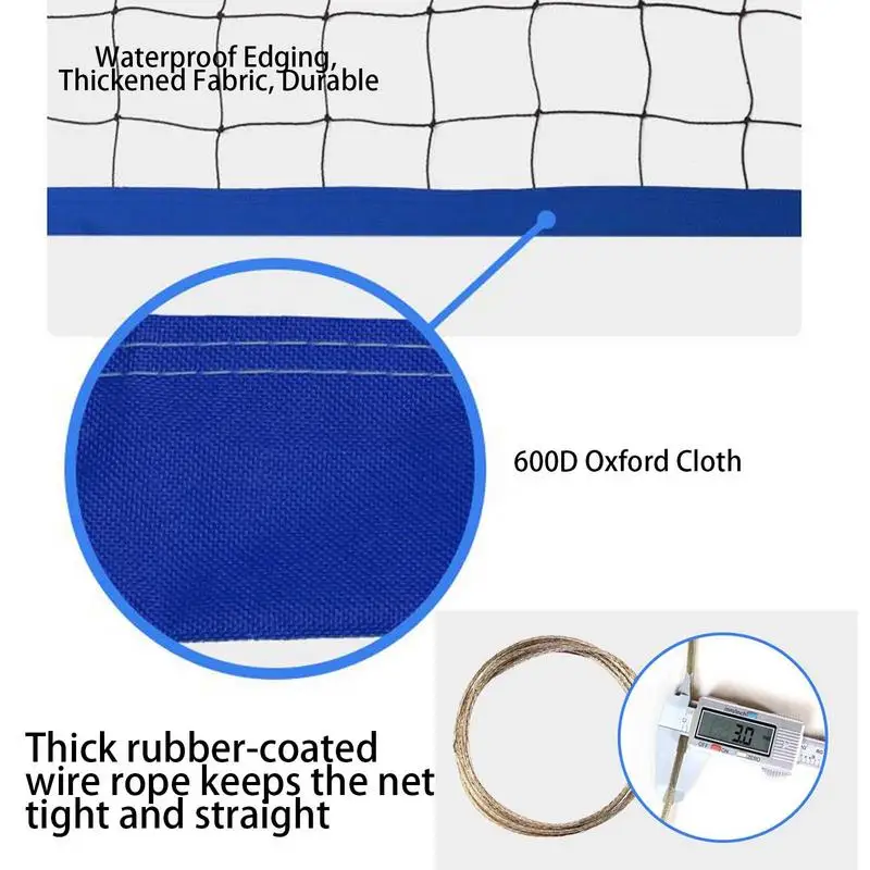 Professional Outdoor Beach Volleyball Net Training International Standard Tennis Badminton Mesh Portable 9.5x1m