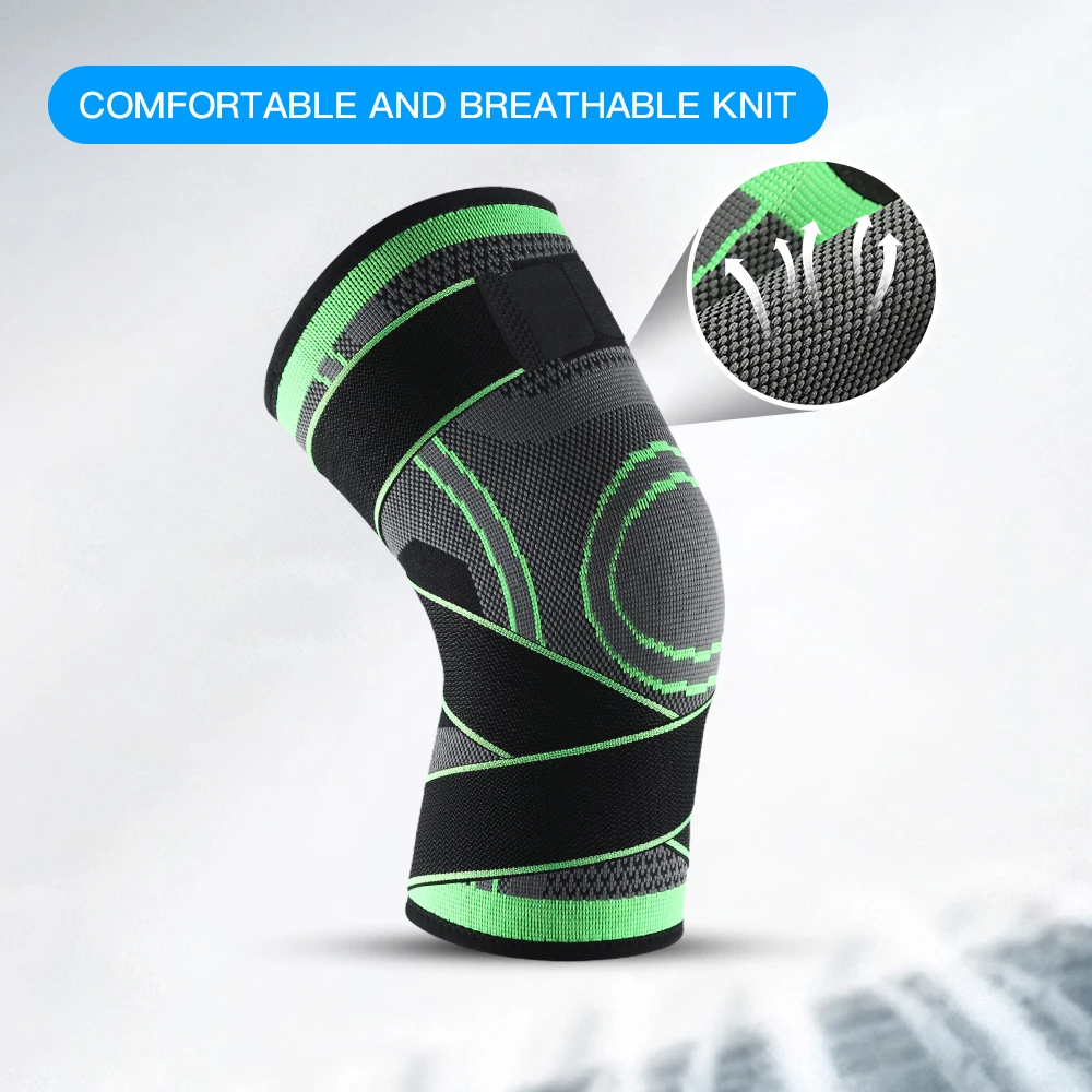 Outdoor Sports Knee Pads Knitted Breathable Fitness Running Bandages Compression Knee Support Cycling Hiking Climb Basketball