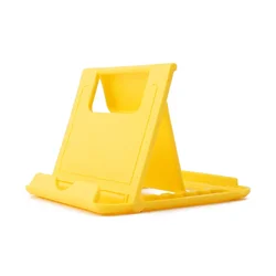 Foldable Adjustable Mobile Phone Desk Holder - Portable Stand and Organizer (YELLOW)