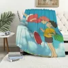 Blanket Plush Nap P-Ponyo Sofa Anime rug for Living Room Warm Cute Office Bedroom Film kawaii Birthday Home Travel Kid Gifts 1