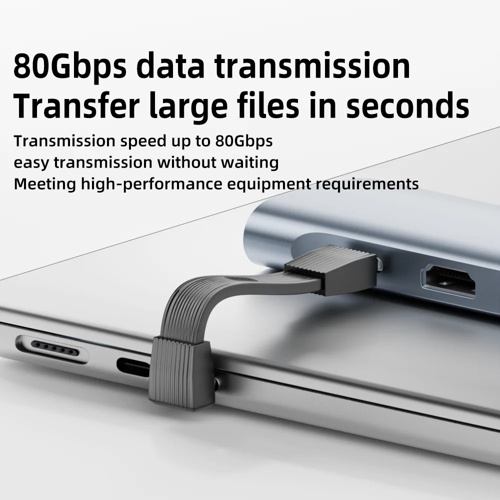 Ultra High-Speed USB 4.0 Type-C Cable: 240W Fast Charging, 80Gbps Data Transfer, 8K60Hz Support, Flexible Design