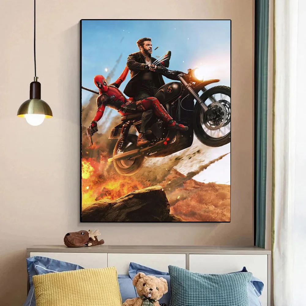 Wunder Superhelden Film Poster und Drucke Deadpool Kampf Vielfraß Leinwand  Kunst Wohnkultur X-Man Wandmalerei für Wohnzimmer - AliExpress, image size:1000x1000