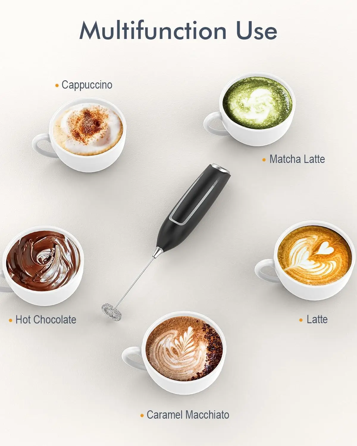 Electric Handheld Milk Frother 5