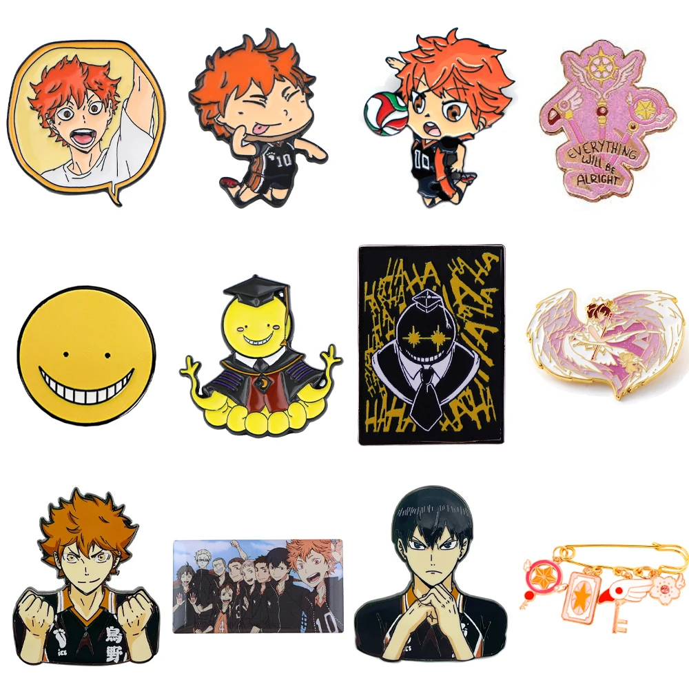 

Милые эмалированные булавки в виде фигурок, сумочки, Значки для косплея, шляпы, украшения для одежды, рюкзака, Мультяшные украшения, аксессуары, подарки для мужчин и женщин