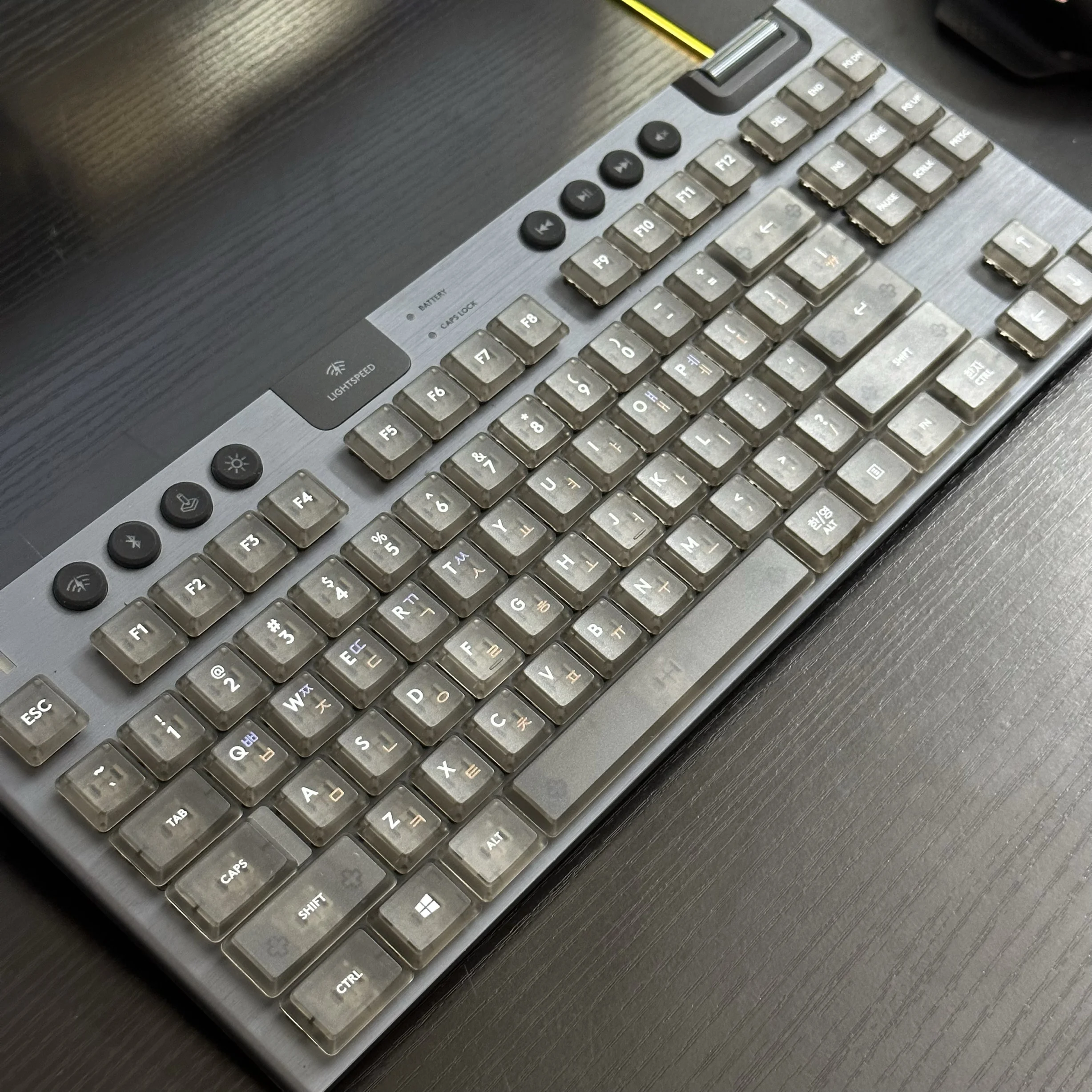 G913 한국어 음성 PBT 소재 G913 G813 G915 G915TKL 기계식 키보드 백라이트 게임 키캡