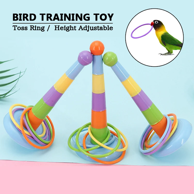 Papegaai Vogel Speelgoed Papegaai Bite Kauwen Speelgoed Huisdier Vogel Swing Bal Staande Speelgoed Plastic Ringen Training Intelligentie Speelgoed Beentje Decor