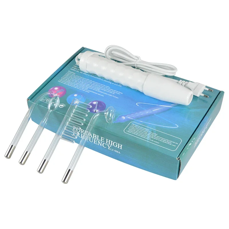 Facial Acne Wand Electrotherapy Skin Care Tool High Frequency Electrotherapy Beauty Device Neon Facial Skin Care Massage Wand Acne Skin Rejuvenation Tighten Wrinkle Reducing
