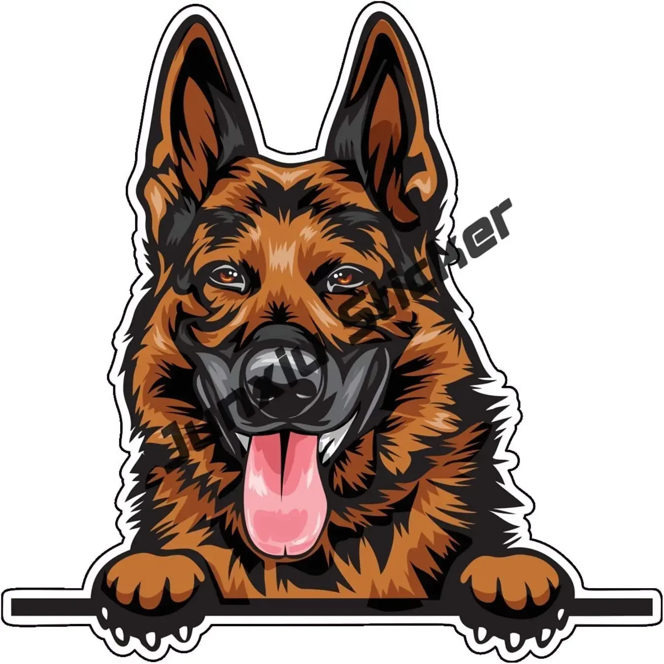 I Love My Duitse Herder Bruin Belgische Herdershond 3D Sticker Voor Auto  Bumper Achterruit Cover Waterdichte Lijm Sticker decor - AliExpress, image size:1347x1347