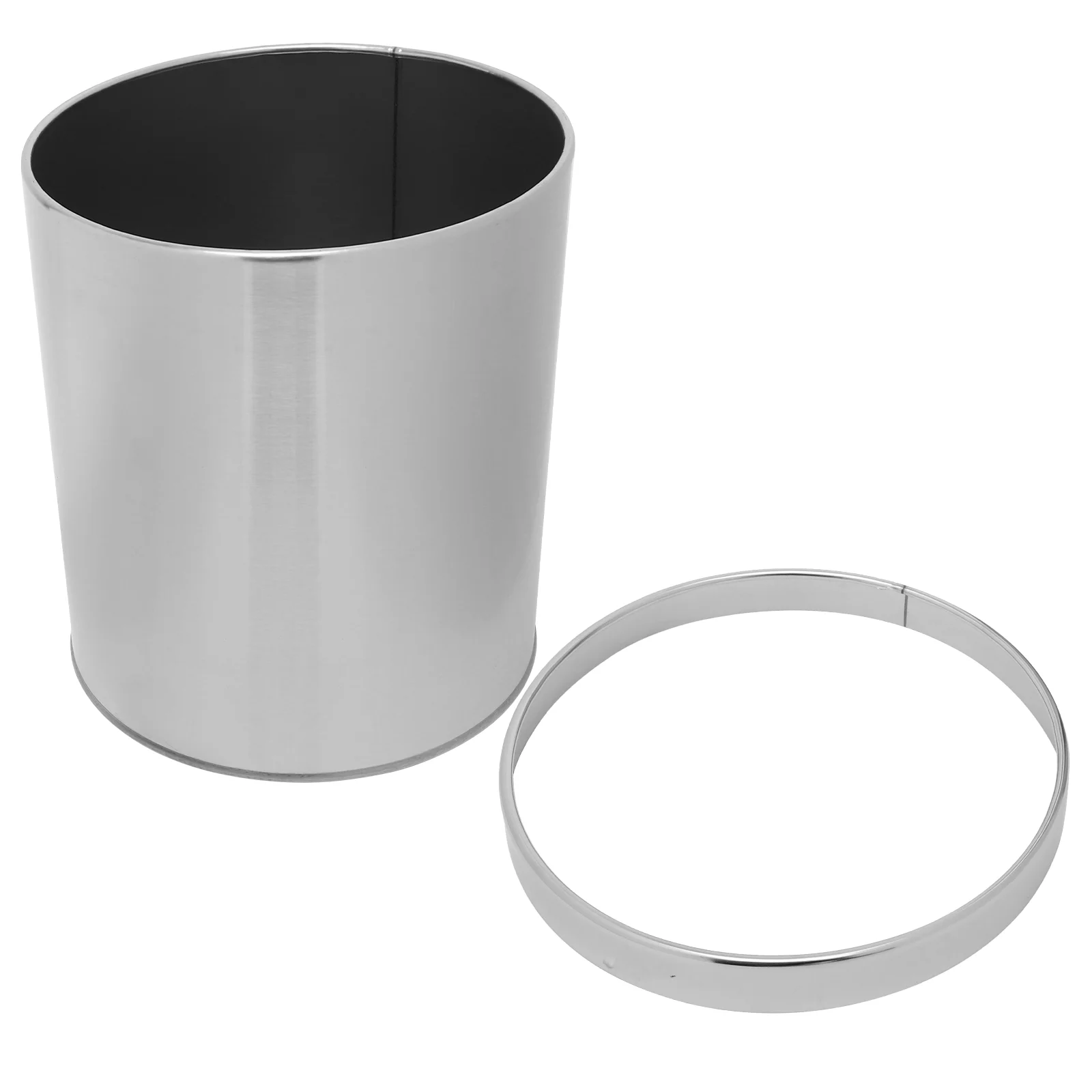 

Stainless Steel Trash Can Wastebasket Garbage Container Recycle Bin Garbage Basket Waste Bins Rubbish Bucket