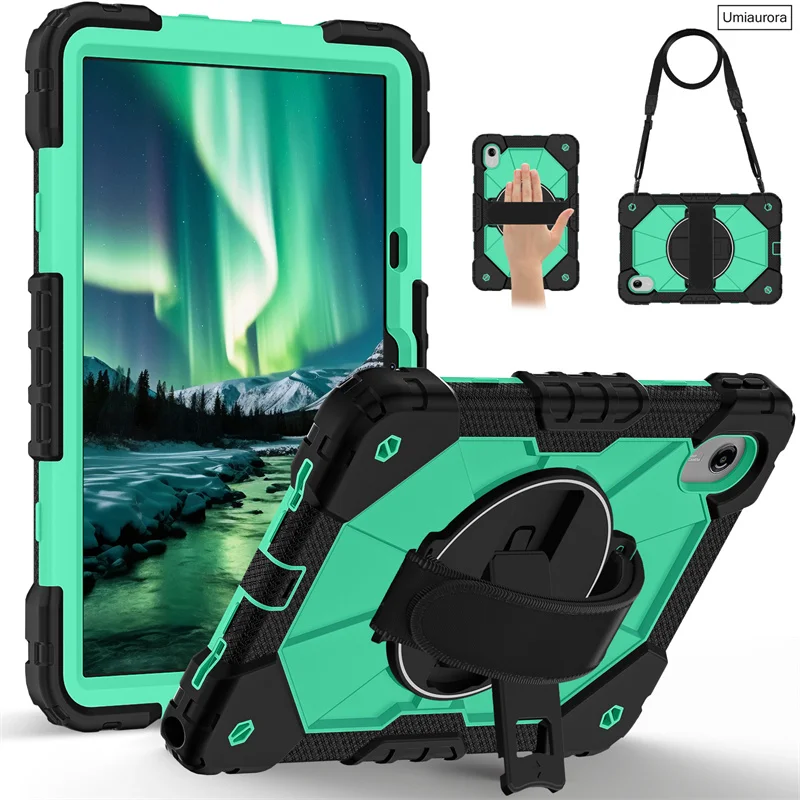 Shockproof Rugged Tablet Case with Stand and Strap