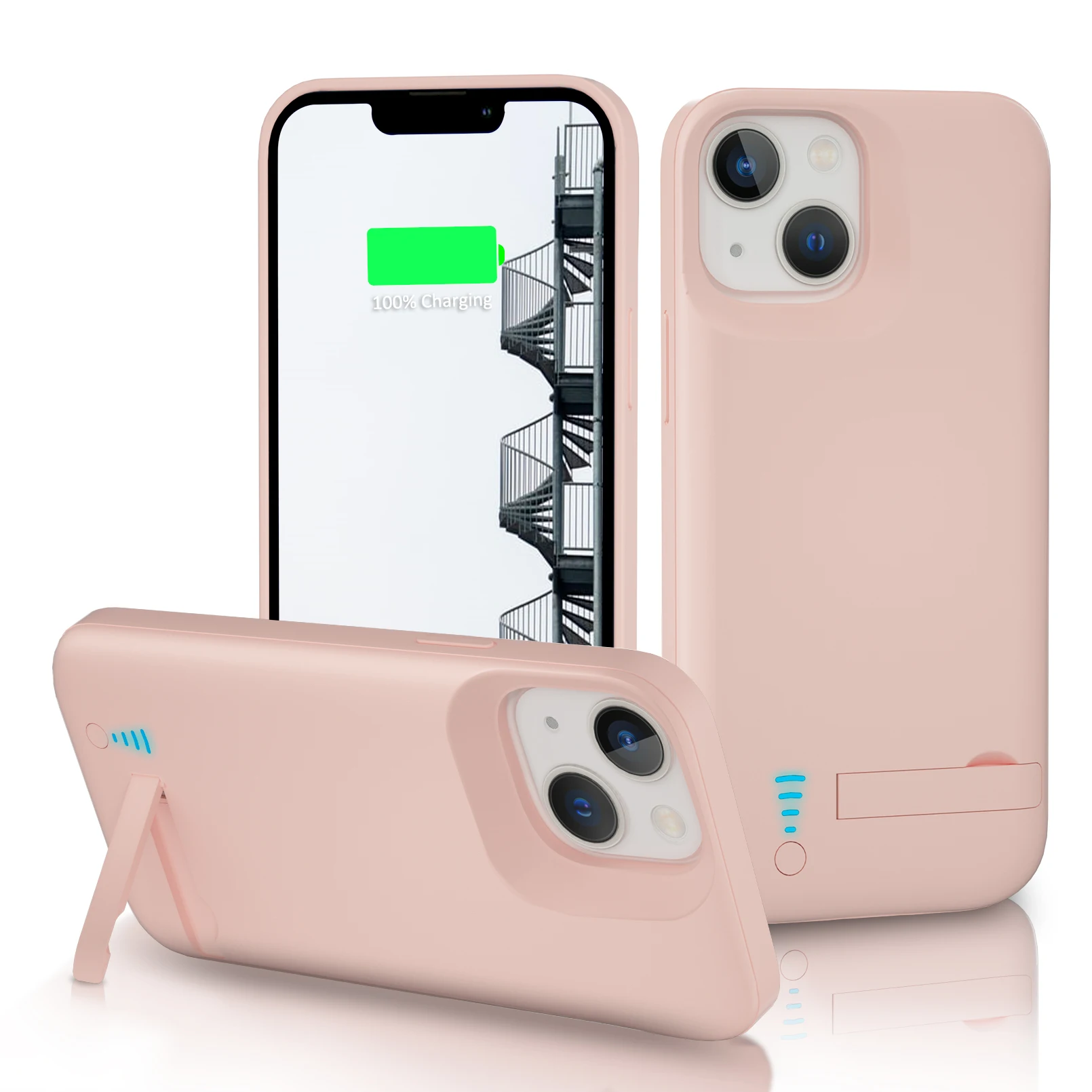High Speed External Battery Charger Case For iPhone 13 13Mini 13Pro Max Charging Portable Powerbank Cover Black/Pink | Мобильные