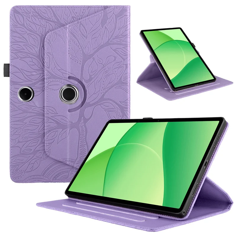 Embossed 360° Rotating PU Leather Stand Tablet Case Cover