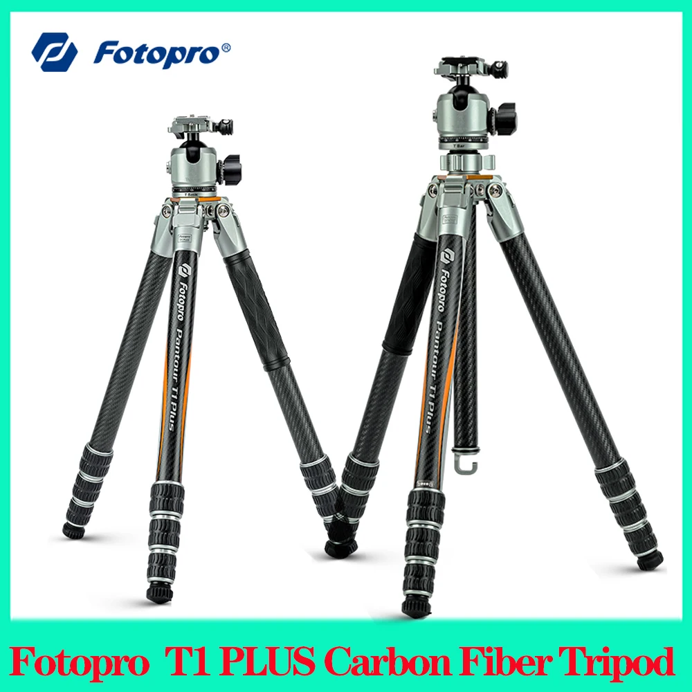 

Fotopro T1 PLUS Carbon Fiber Tripod Portable Outdoor Scenery Travel Photography Support Stand 32mm Mirrorless Camera bracket