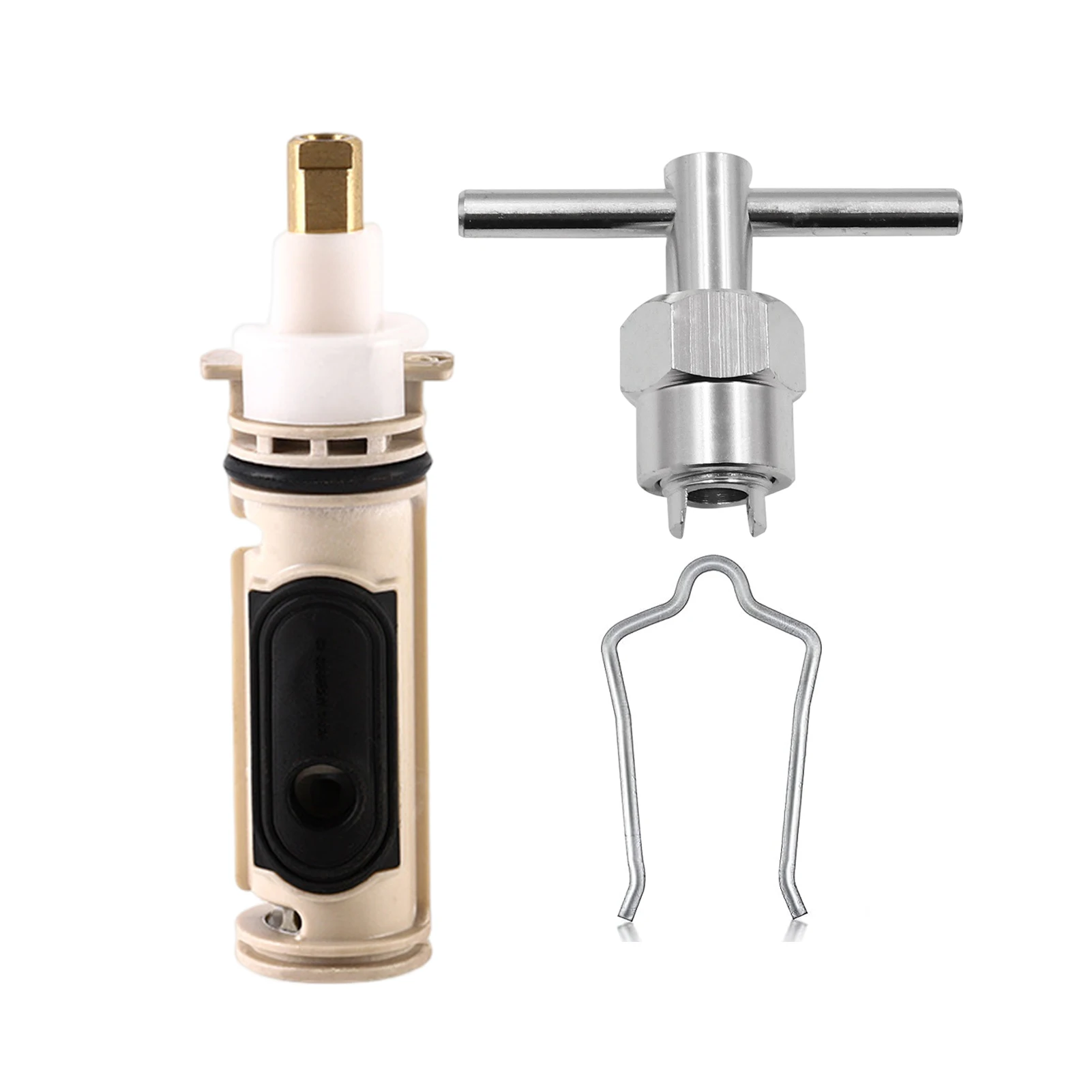 

1222 Removal Tool Easy Install Durable One Handle Bathtub Valve Parts Replacement With Clip Puller Lubricant Pack