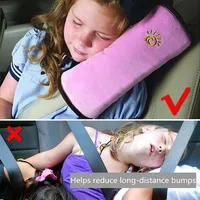 1 pièce Coussin de soutien pour la nuque et les épaules pour enfants, pour ceintures de sécurité de voiture, protection de sangle de sécurité, motif dessin animé 5